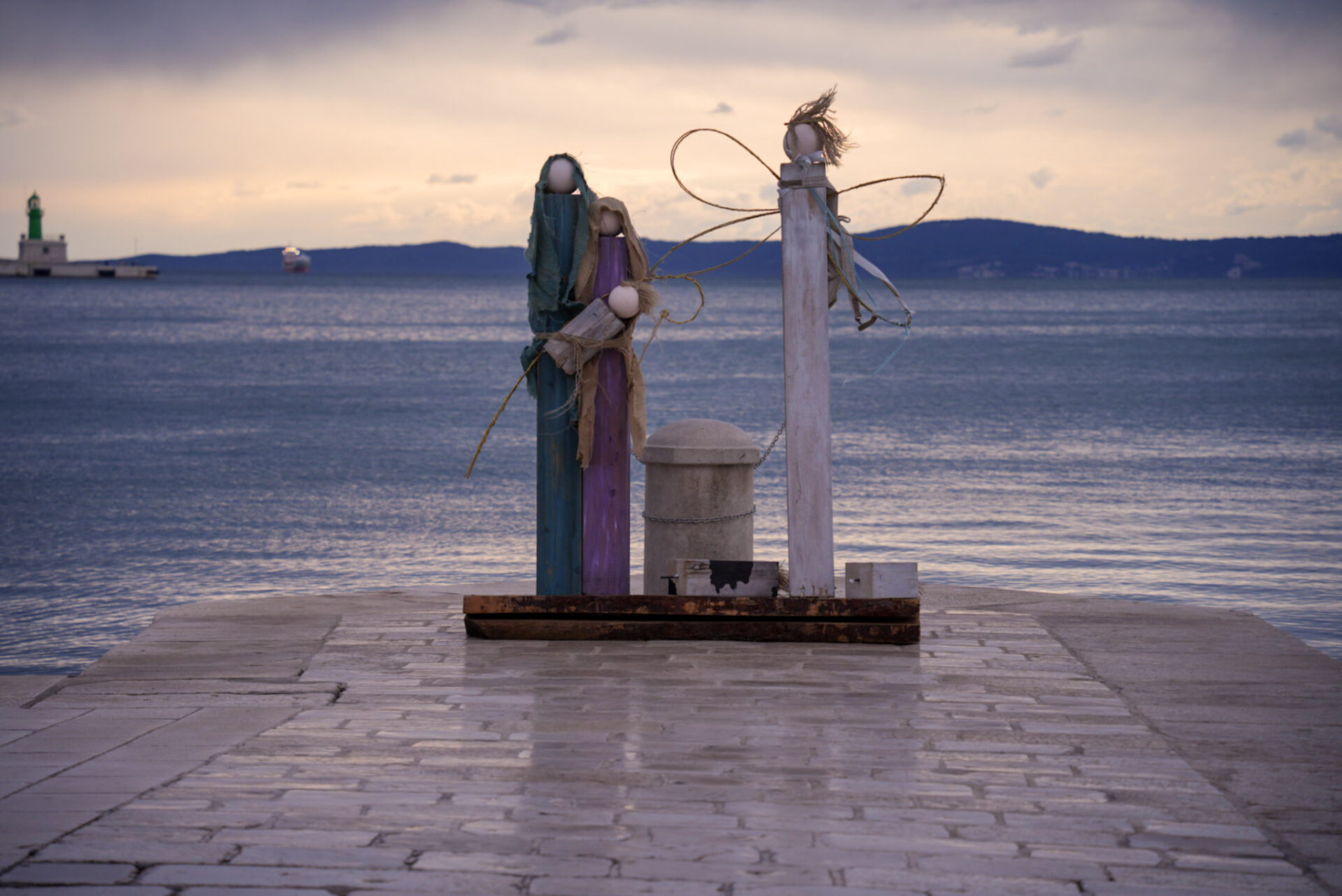 Windige Weihnachten am Meer