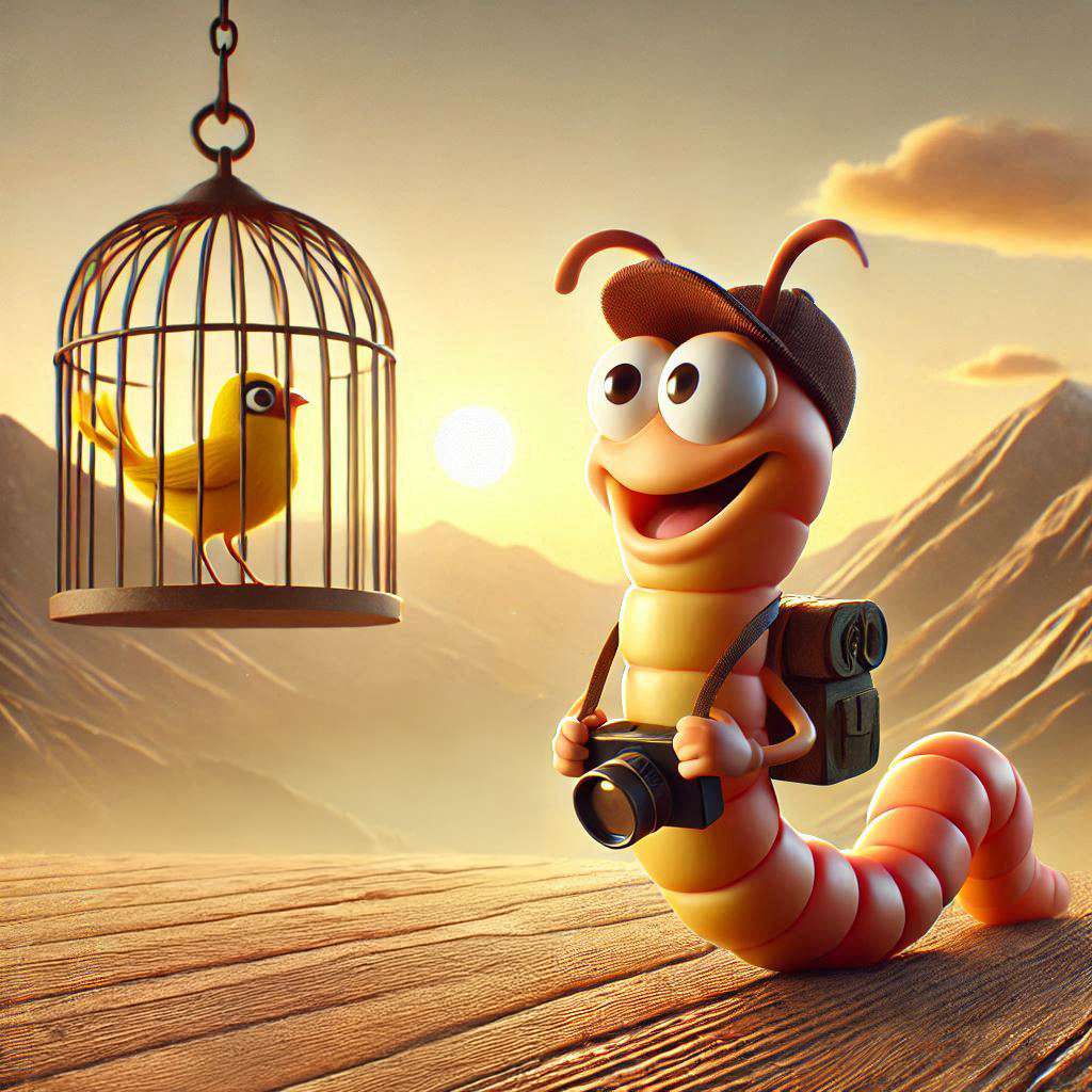 Der frühe Wurm hat einen Vogel